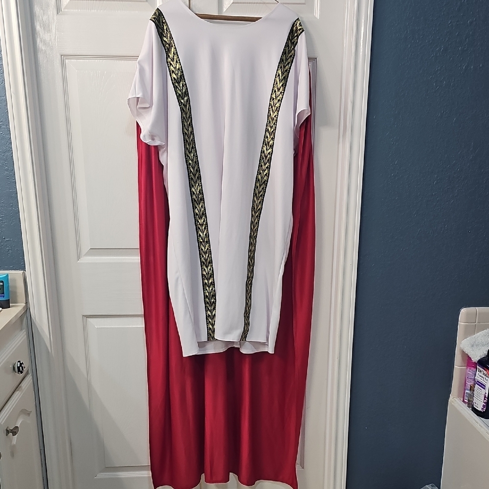 California Costumes Roman Mark Anthony White Red Tunic Halloween Theme Party XL